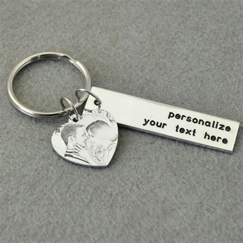 Personalized Photo Keychain with Personalized Text – Gifts Engraved