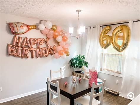 60th birthday balloon arch | 60th birthday balloons, Birthday balloons, Rose gold balloons