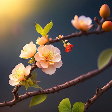 Premium AI Image | Apricot flowers