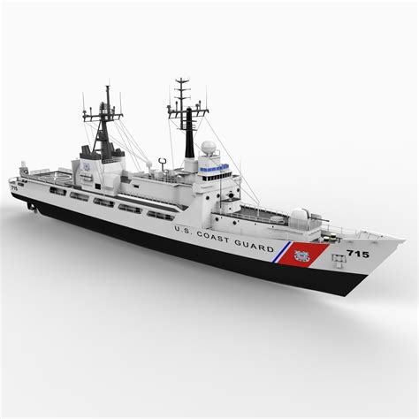 Coast Guard Cutter 3D Model MAX 3DS C4D LWO LW LWS MA MB HRC XSI - CGTrader.com