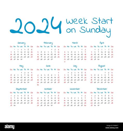 2024 Numbered Weeks Calendar Pictures For Kids - Katha Maurene