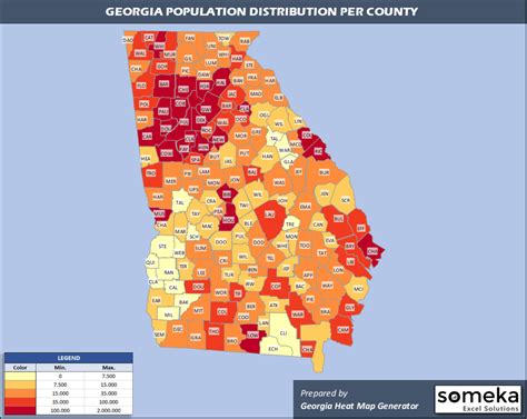 Population Map Of Georgia