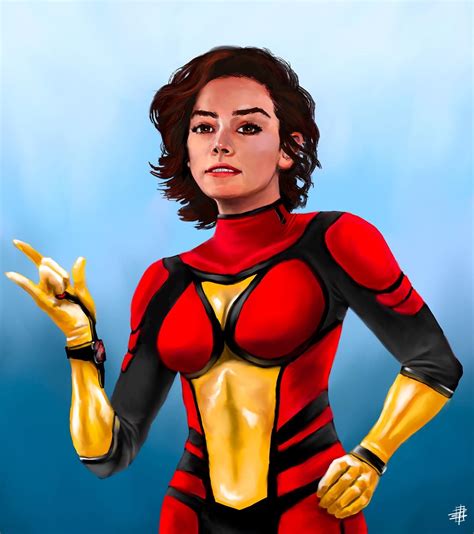 Daisy Ridley as Spider-Woman (Jessica Drew), painted by Me using Procreate. Hoping to one day ...