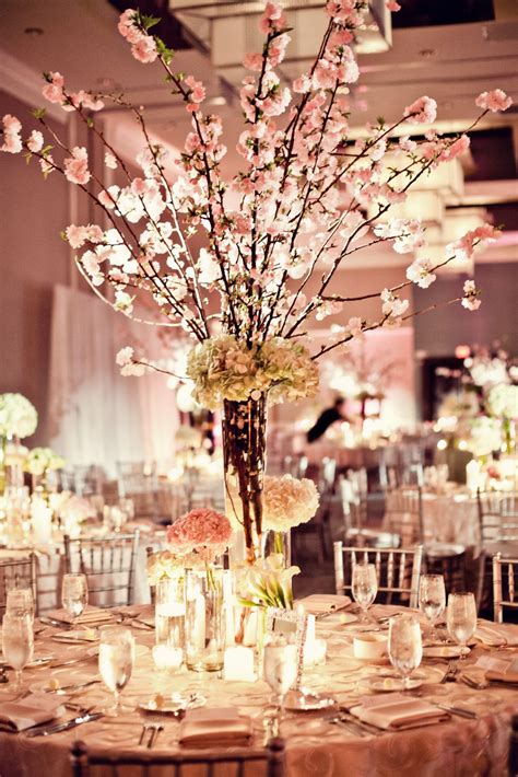 cherry blossom centerpieces - Google Search in 2020 | Cherry blossom wedding decor, Cherry ...