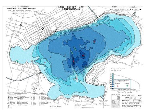 Lake Monona Depth Map - Ferry Map