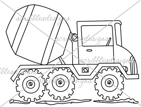 Cement Truck Drawing at GetDrawings | Free download