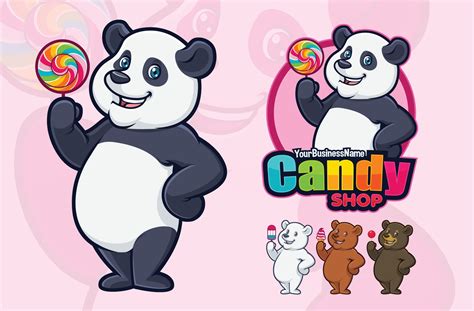 Panda mascot design for your business or logo with optional bears and ...