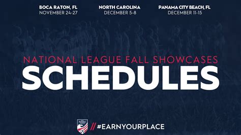 Schedule announced for US Youth Soccer National League Fall Showcases ...