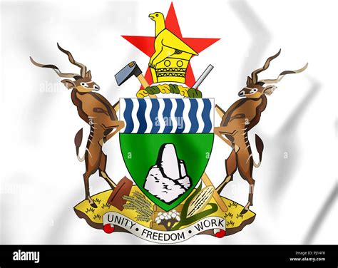 3D Zimbabwe Coat of Arms. 3D Illustration Stock Photo - Alamy