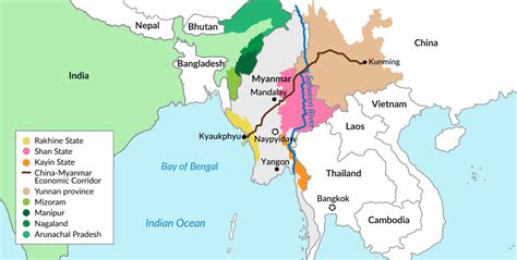 Myanmar Civil War Map