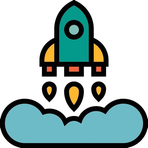 launch startup deployment software development - filled outline icon 14237647 Vector Art at Vecteezy