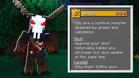 Minecraft Origins Mod: Wendigo (Custom Origin) - YouTube