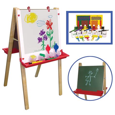 ECR4KIDS Adjustable 2 Sided Floor Easel with Paint Set - Walmart.com