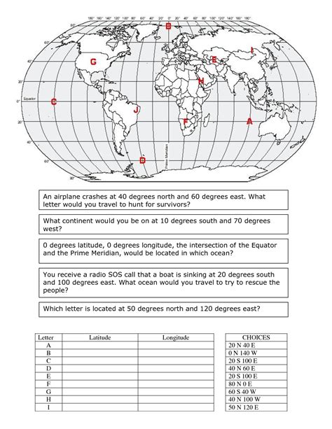 Latitude And Longitude Worksheets | Latitude And Longitude | Latitude And Longitude Printable ...