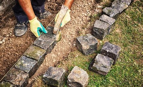 How To Lay Garden Edging Pavers - Garden Design Ideas