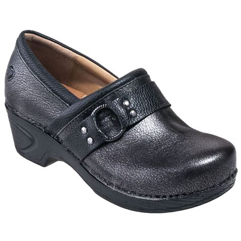 Nurse Mates Shoes: Women's 257741 Grey Slip-Resistant Leather Clog Nursing Shoes | Nursing shoes ...