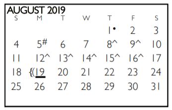 Mary Moore Elementary - School District Instructional Calendar - Arlington Isd - 2019-2020