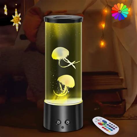 SZMDLX JELLYFISH LAMP Aquarium Night Light with Remote Control, Dimmable Lava 17 £35.21 ...