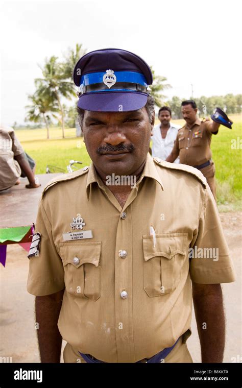 India Tamil Nadu Madurai Tidiyan village male police sergeant Stock ...