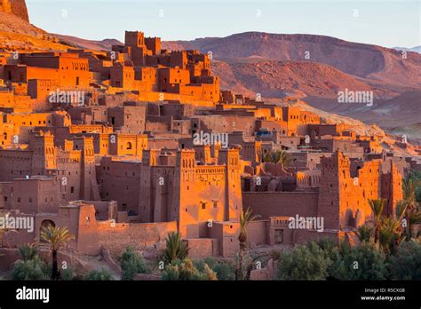 Sunrise over Ait Benhaddou, Atlas Mountains, Morocco Stock Photo - Alamy