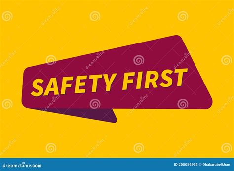 Safety First Banner Vector, Safety First Image Stock Vector ...