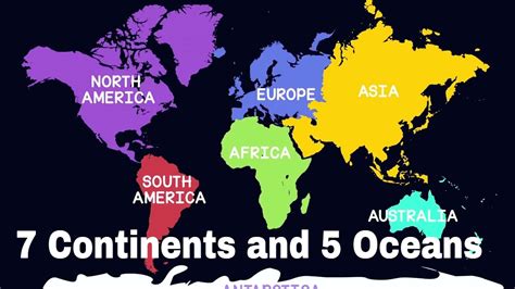 7 Continents and 5 Oceans of the World - Geography for Kids | Educational Videos | The openbook ...