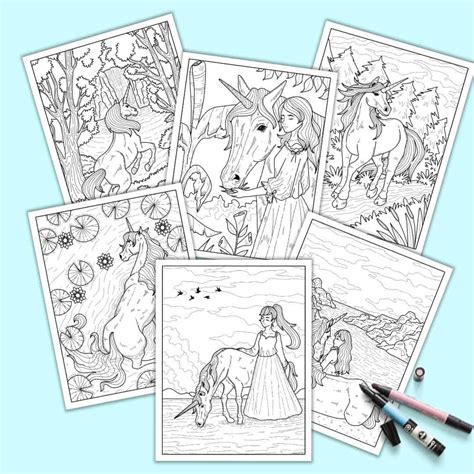 Free Printable Realistic Unicorn Coloring Pages - The Artisan Life