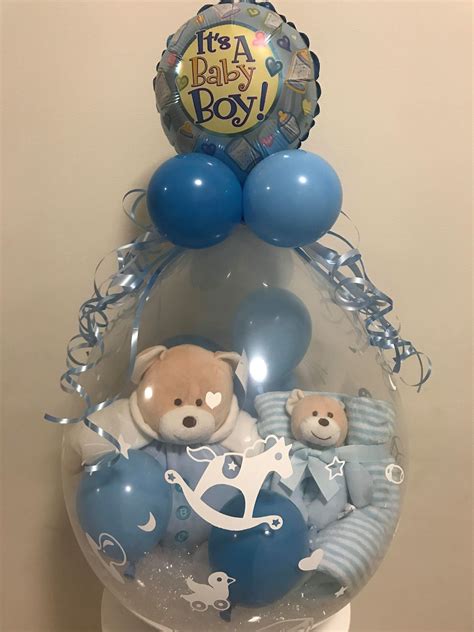 Newborn Baby Boy Gift Balloon - Bubble Moo Balloons