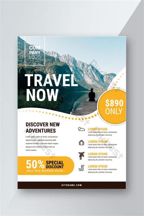 abstract travelling poster,Holiday,Summer travel and tourism flyer,template or poster | PSD Free ...