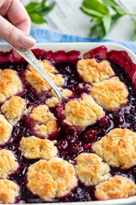 Blueberry Cobbler (With Fresh or Frozen Berries} - Spend With Pennies