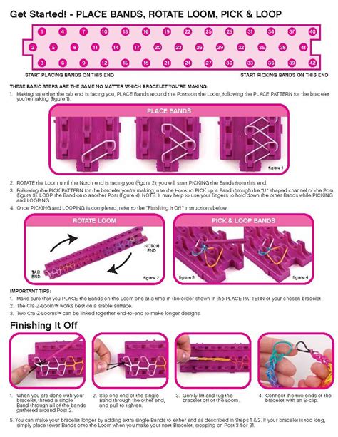 Cra-Z-Loom Instructions - Page 2 | Rainbow loom designs, Rainbow loom, Rainbow loom bands