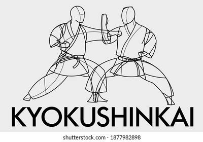 Kyokushinkai Karate Two Fighters Spar Vector Stock Vector (Royalty Free ...