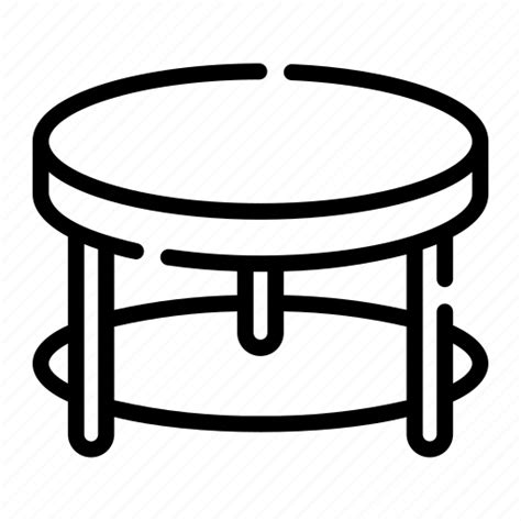 Table, round, wooden, interior icon - Download on Iconfinder