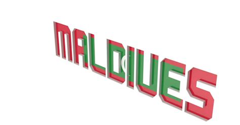 Maldives Flag in Letters 3D, Incl. country & national - Envato Elements