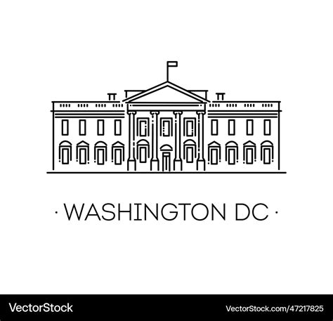 Washington dc at the white house Royalty Free Vector Image