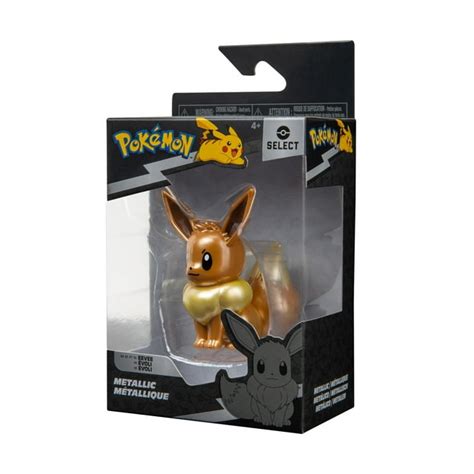 Pokemon Eevee Select Metallic Battle Figure - 3-Inch Metallic Battle ...