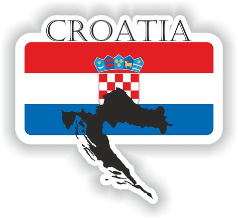 Croatia Sticker Flag MF for Laptop Book Fridge Guitar | Etsy