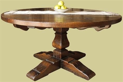 Round Oak Dining Table | Sits 6 to 8 People | British Handmade Bespoke ...