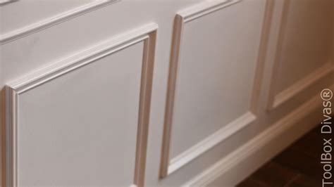 How to Install Picture Frame Moulding Wainscoting - ToolBox Divas