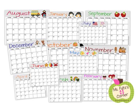 Printable Classroom Calendar – Calendar Template 2021