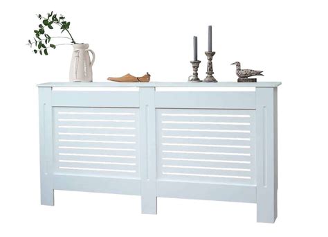 White Painted Modern Wood Radiator Cover-Extra Large | Tudor Furniture