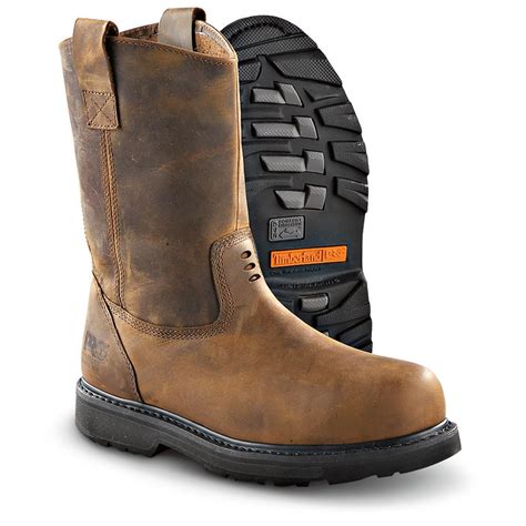 Men's Timberland PRO® Steel Toe Wellington Boots, Brown - 151138, Work Boots at Sportsman's Guide