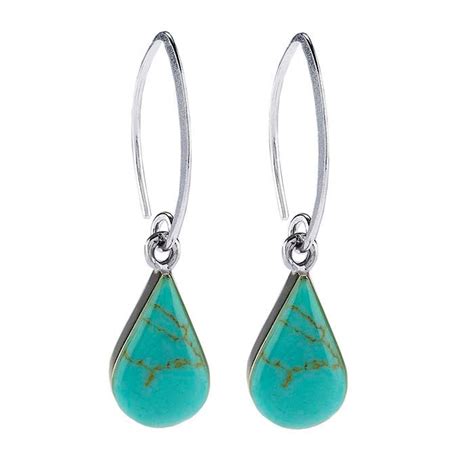 Sterling Silver Turquoise-Set Earrings - RioGrande