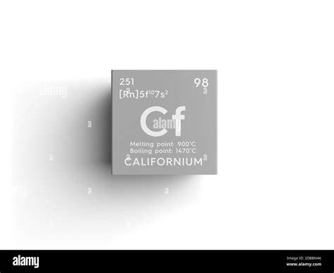 Californium. Actinoids. Chemical Element of Mendeleev's Periodic Table. Californium in square ...