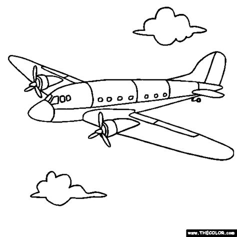 Airplanes Online Coloring Pages