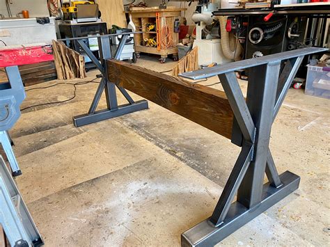 Metal Table Legs, Steel Table Base, Farmhouse Table Legs, Modern Steel Base