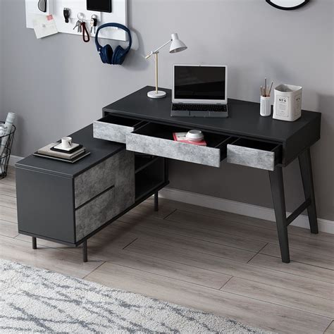 L shaped desk decor - tyredtablet