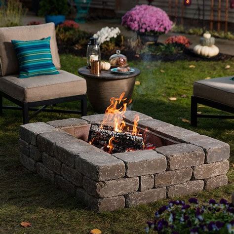 How to build a rectangular fire pit - Builders Villa