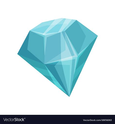 Blue diamond cartoon Royalty Free Vector Image