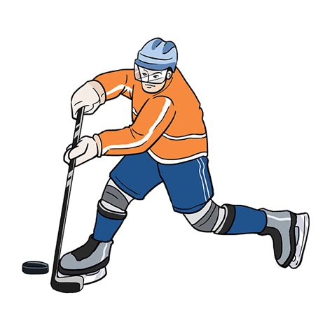 How to Draw a Hockey Player - Really Easy Drawing Tutorial